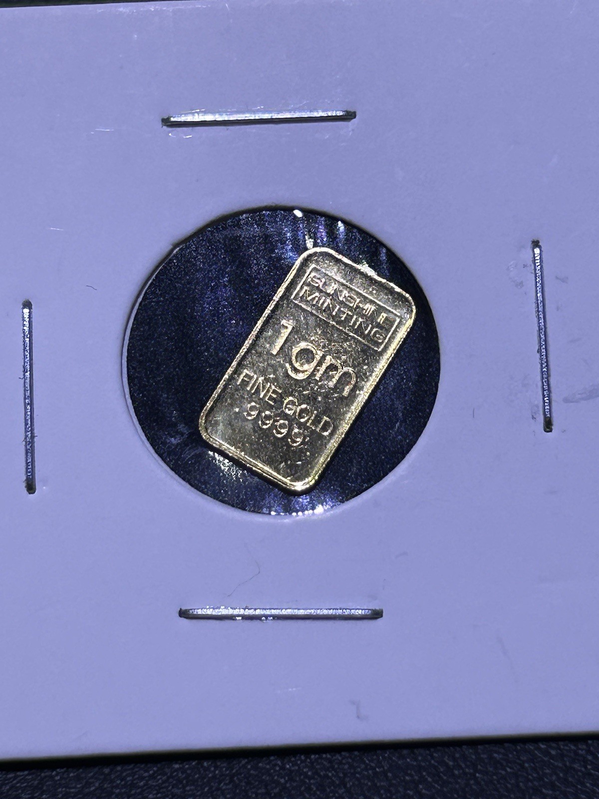 1 Gram Fine Gold Bar Sunshine Minting Fine Gold .9999