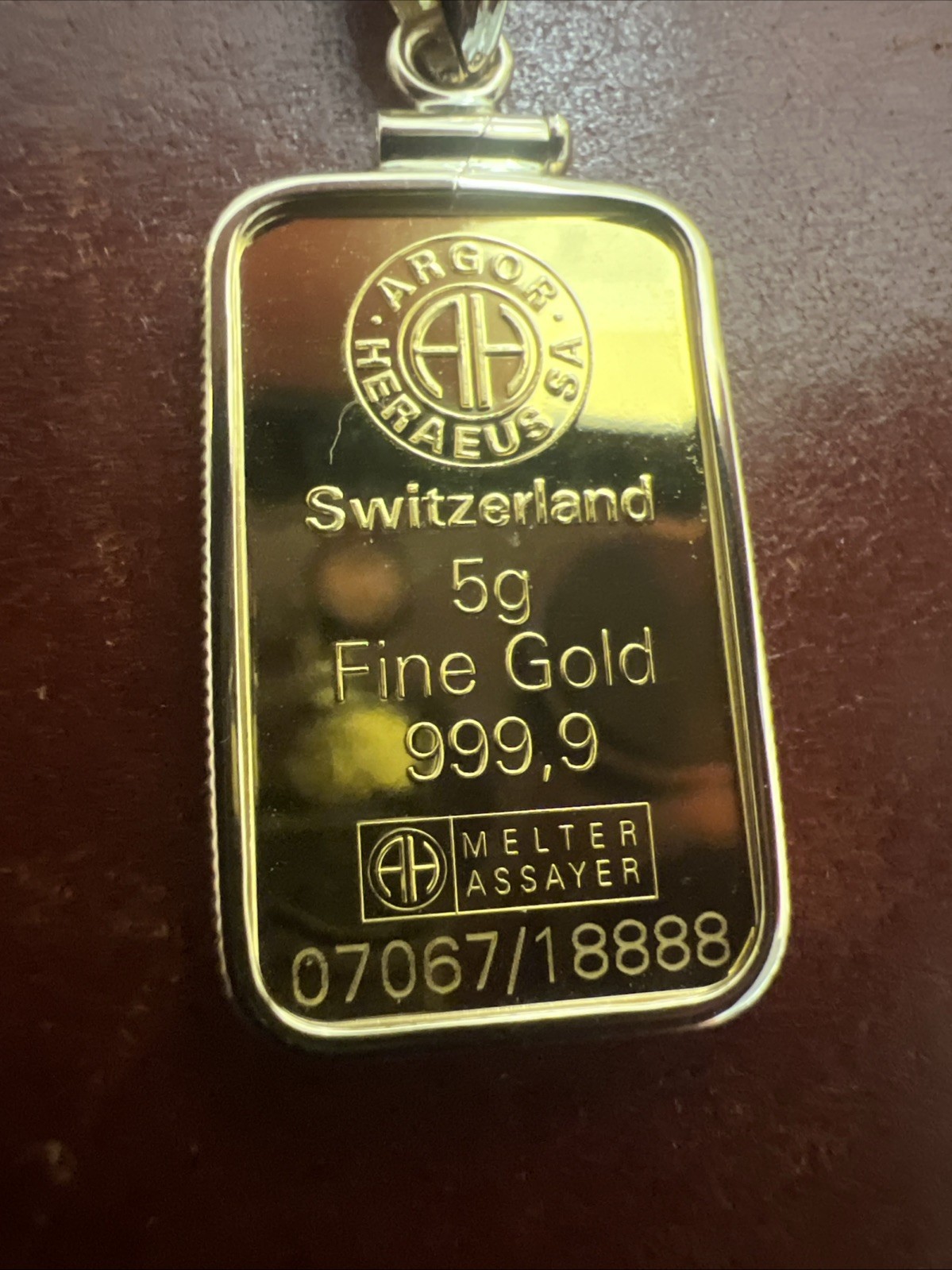 2025/24K/5G. Argor Heraeus Lunar Snake Gold Bar & FREE WITH PURCHASE 14k BEZEL!