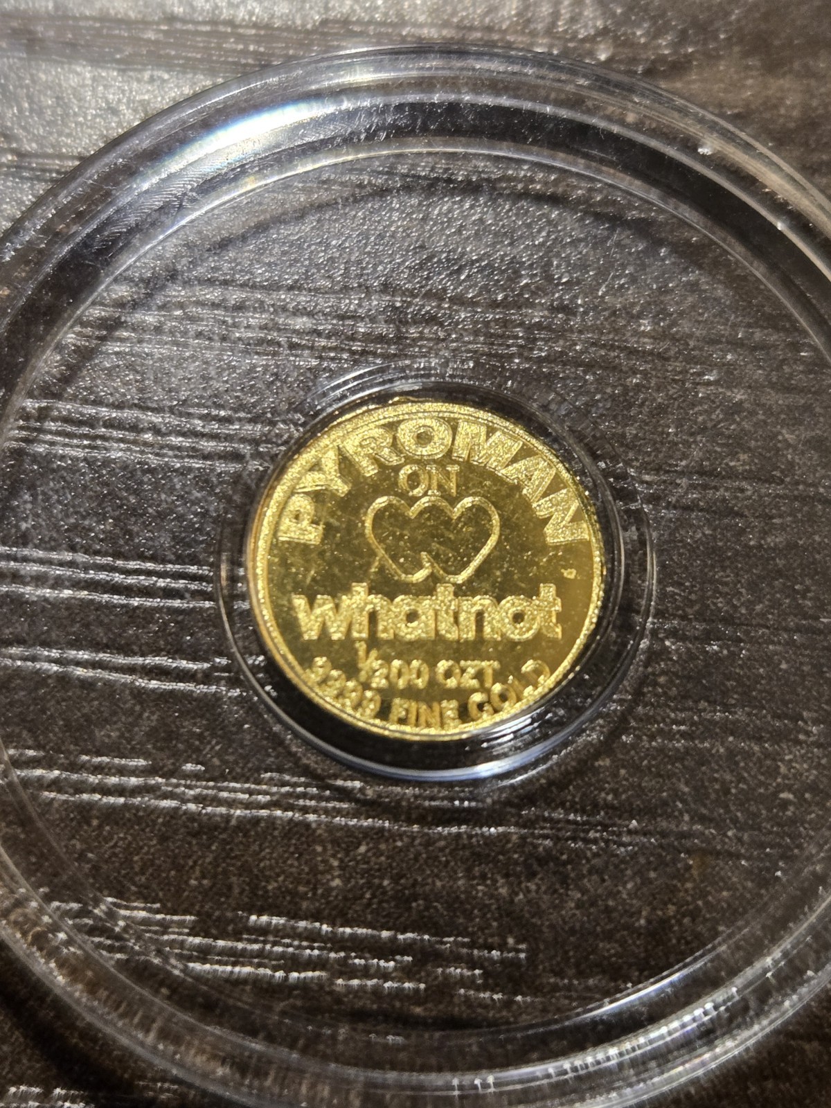 Zombie Sasquatch 1/200th oz .9999 Fine Gold Round In Protective Capsule