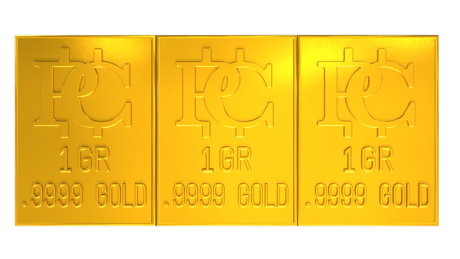 Silver/Gold Bars That Breaks into 3 One GR Bars Gold Bullion .9999 Gold Bar Au