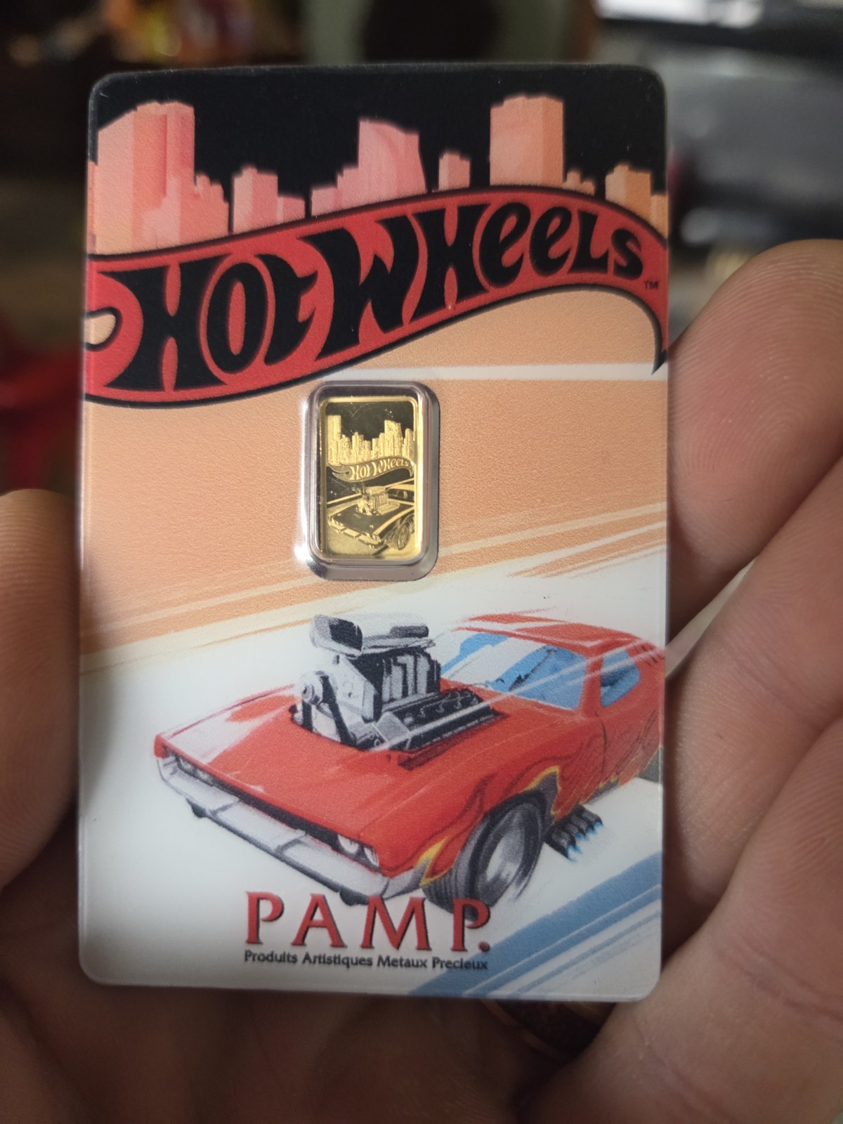 PAMP Suisse Hot Wheels Race to Win 1 Gram .9999 Fine Gold Bar – 5,000 Mintage