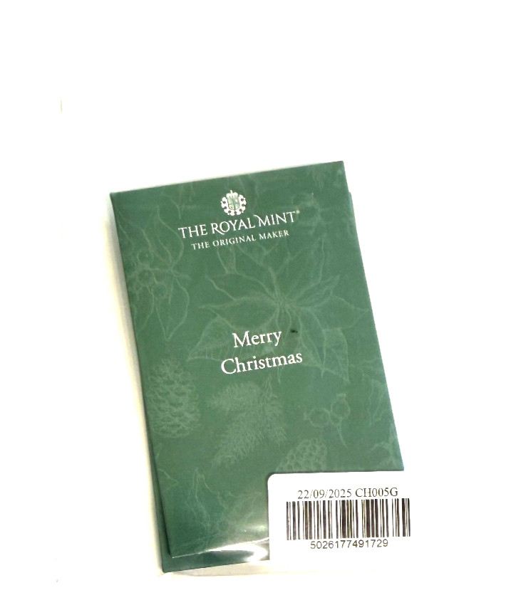 Royal Mint Merry Christmas 1g Gold Bar 999.9 Fine Bullion Sealed Gift UK