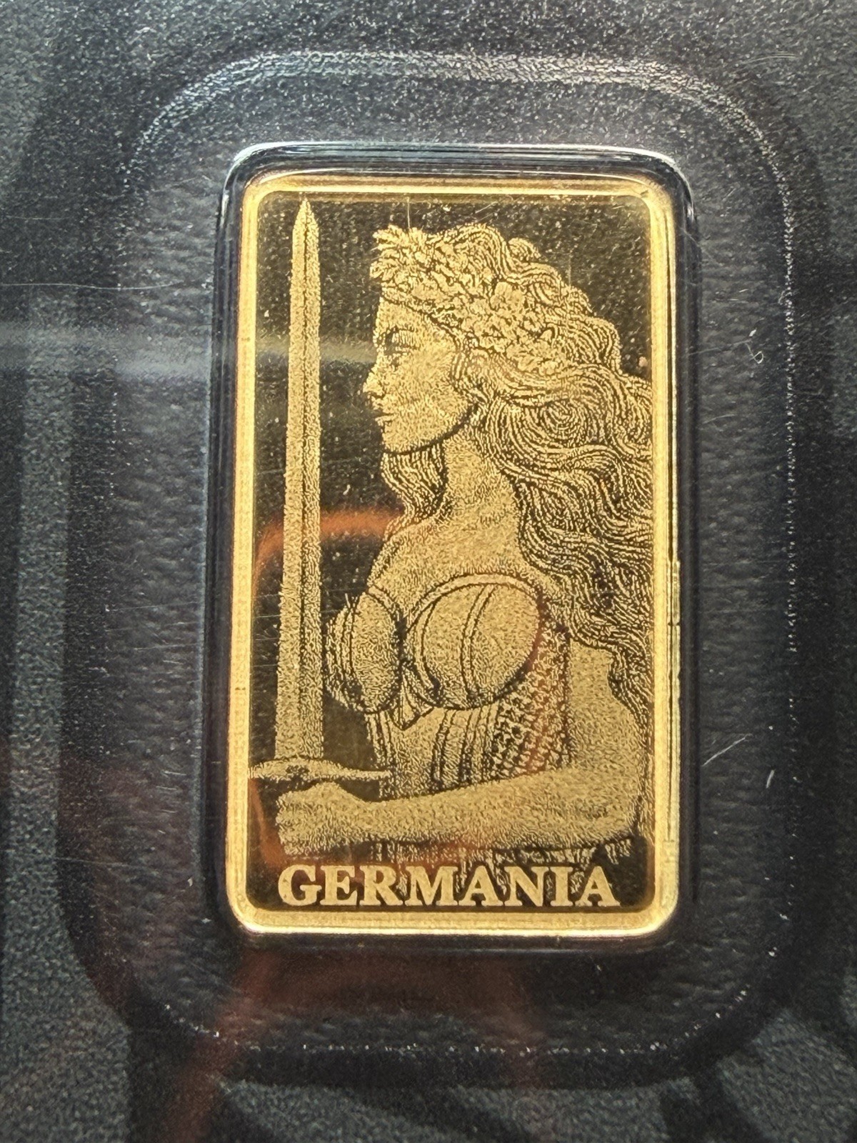 Germania Mint 1/200 oz Proof Gold Bar Stamped in Assay