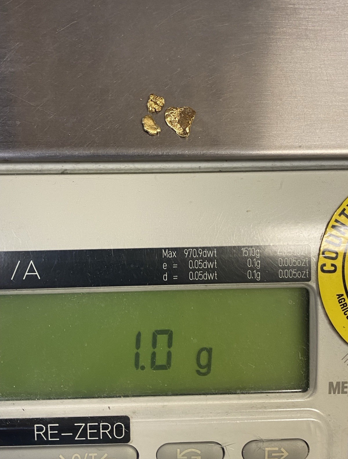 3 Alaskan Gold Nugget 1 Gram Gold Total 22-24K Natural Gold .999 Millennial Era