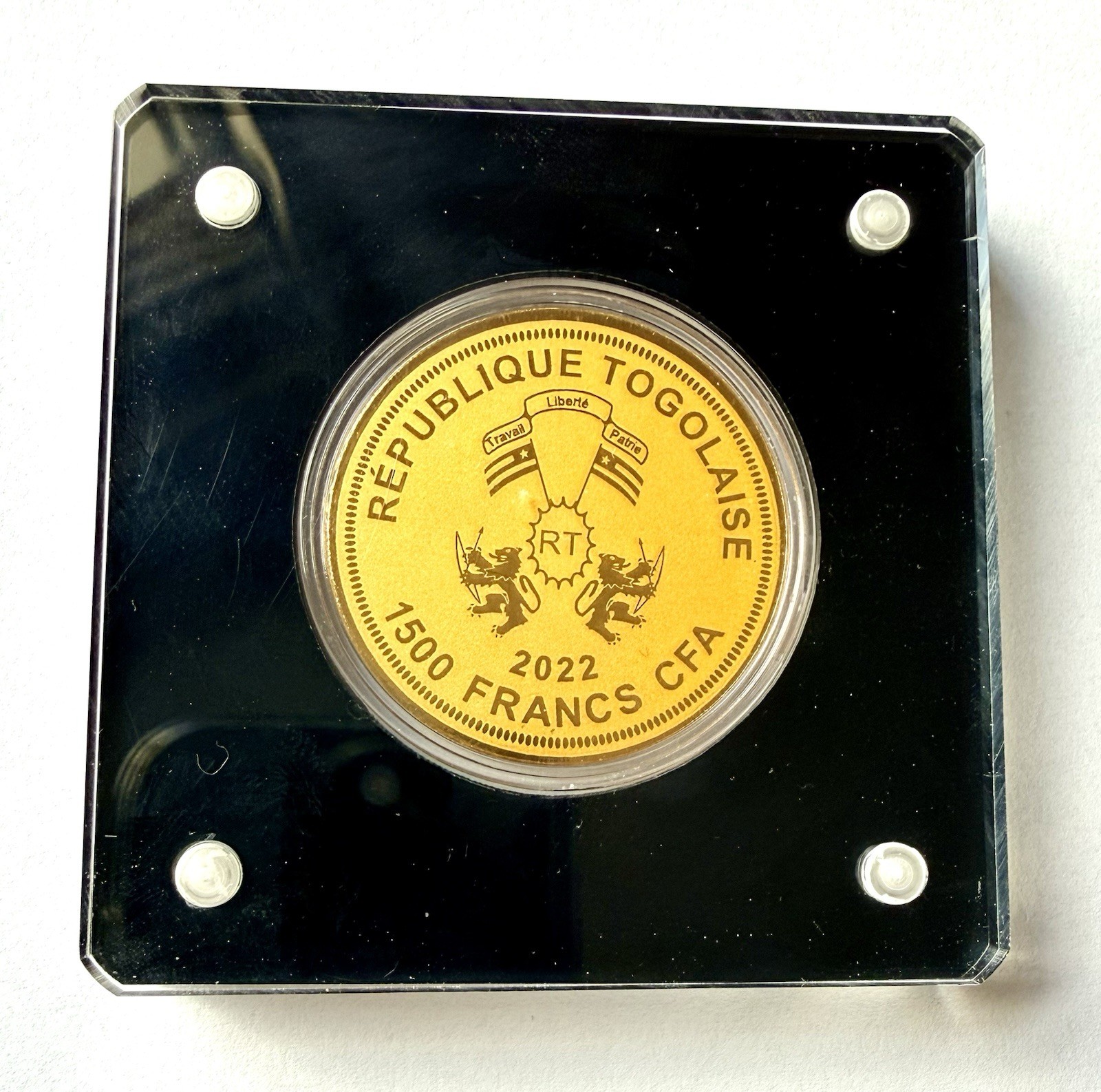 2022 Mona Lisa Gold Proof Coin – 1/200oz 24ct Gold (Togo 1500 Francs, 40mm)