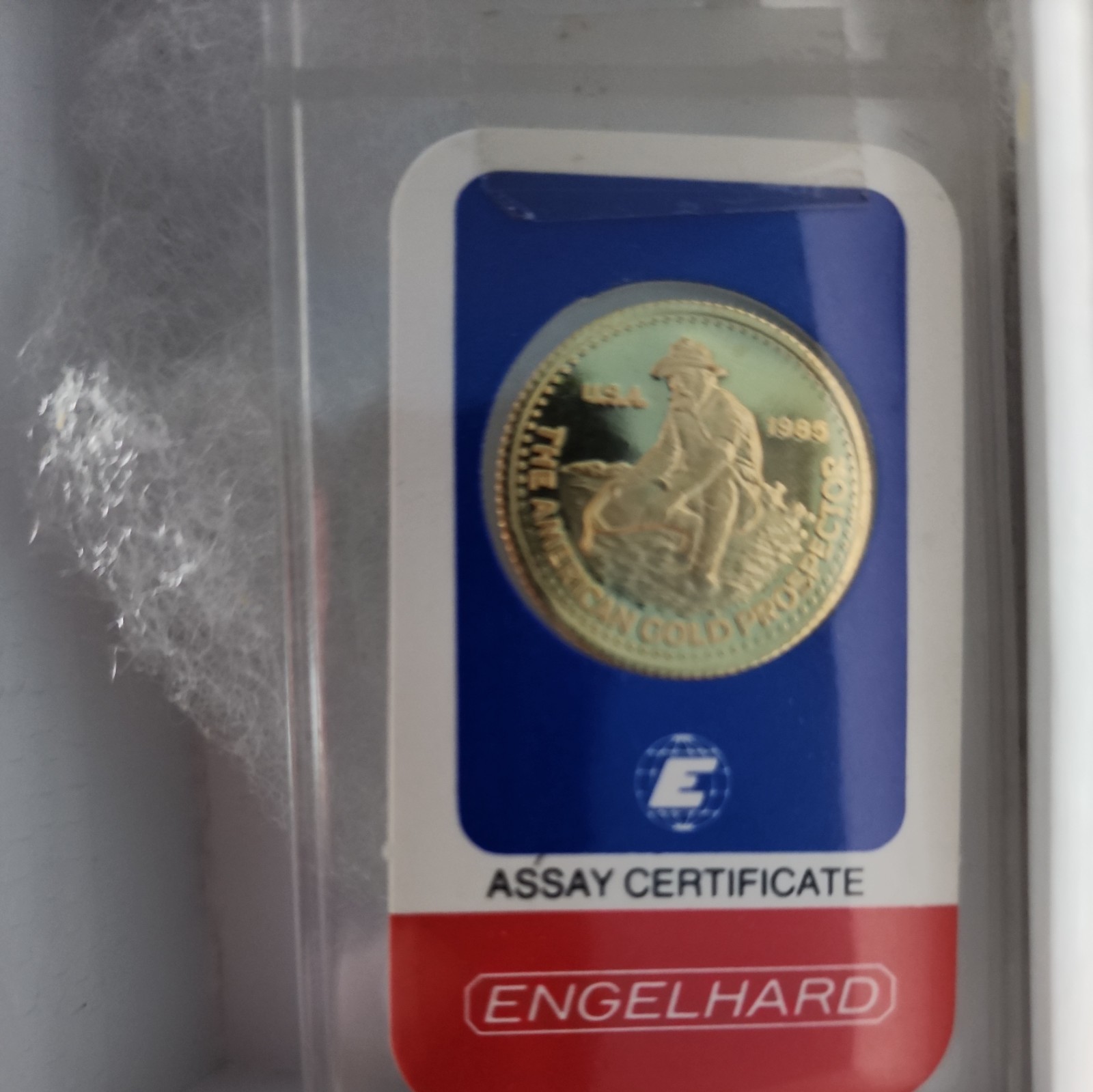 1985 American Gold Prospector 1/4 TOz 24K Engelhard 9999 Certified Low Mint