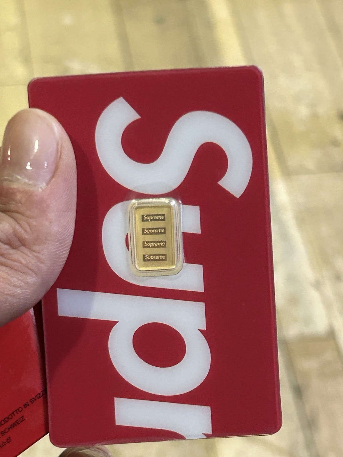 SUPREME PAMP Suisse 1g Gold Bar .999
