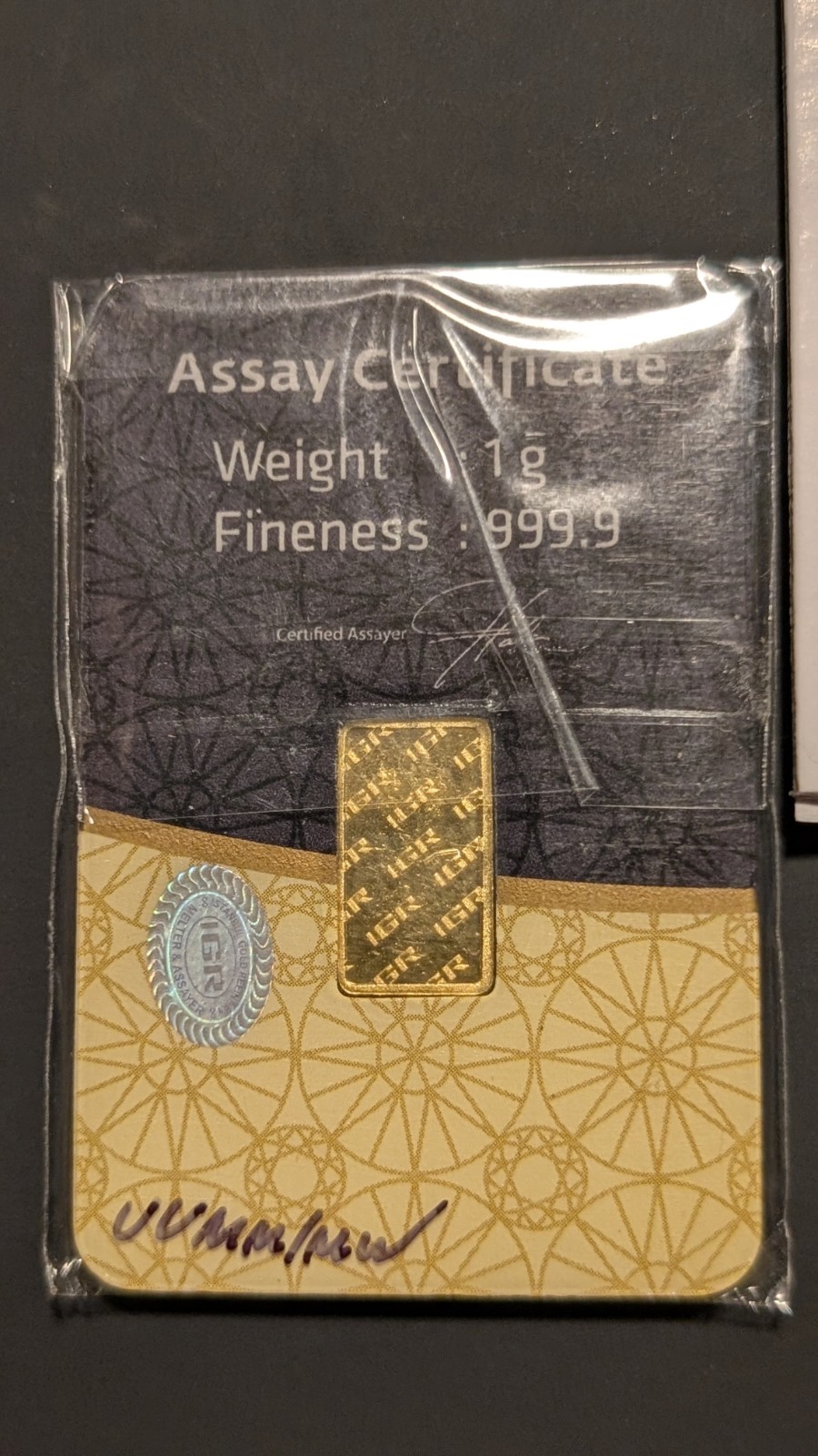 [Lot Of 3] 1g Gold .999 PAMP, IGR, And Valcambi Fractional Gold Bars