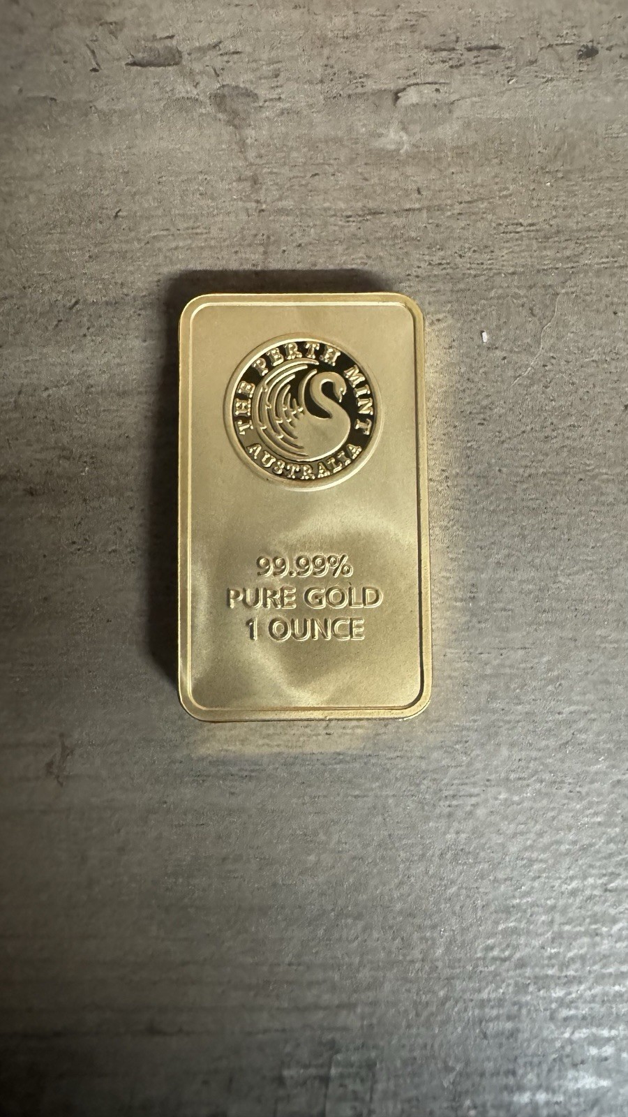 The Perth Mint 1 oz Gold Bar 99.99% Pure Gold in CertiCard Security Case