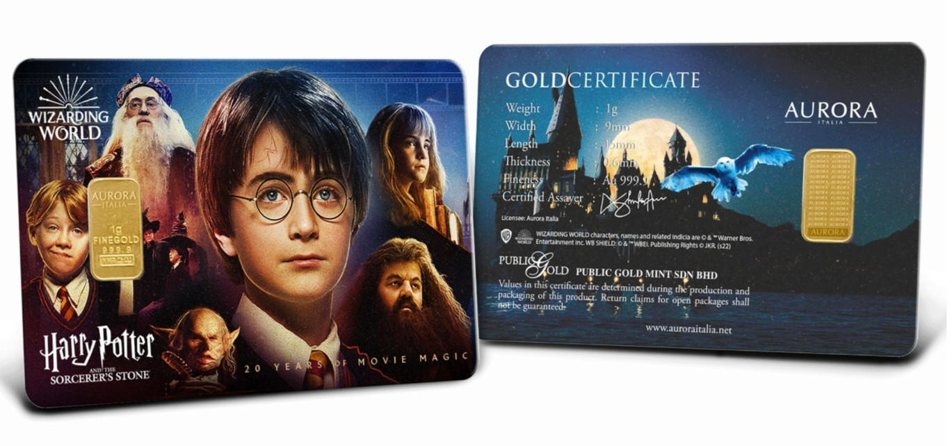 Harry Potter Gold Bar | Limited Edition Collectibles Aunthentic 1g 24K gold
