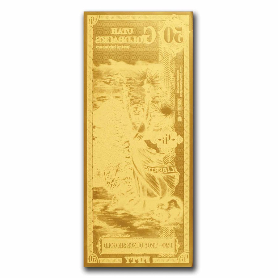 50 Utah Goldback – Aurum Gold Foil Note (24K) – SKU#204993
