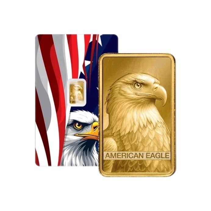NEW 1g Gold Bar PAMP American Eagle 2026 999.9 Fine Gold NEW RARE