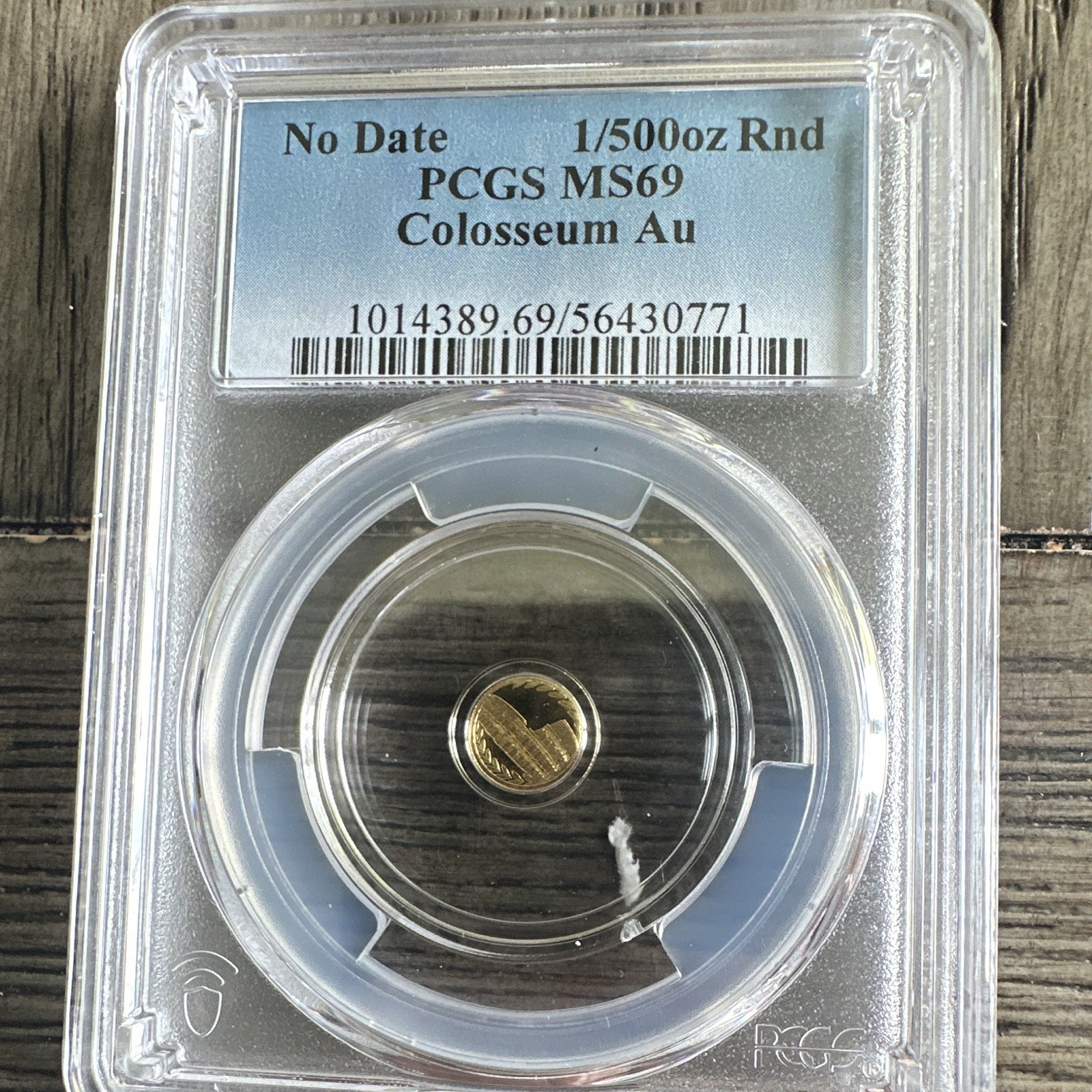 Colosseum Au No Date 1/500 oz Gold Round PCGS MS69 Slabbed Gold Coin