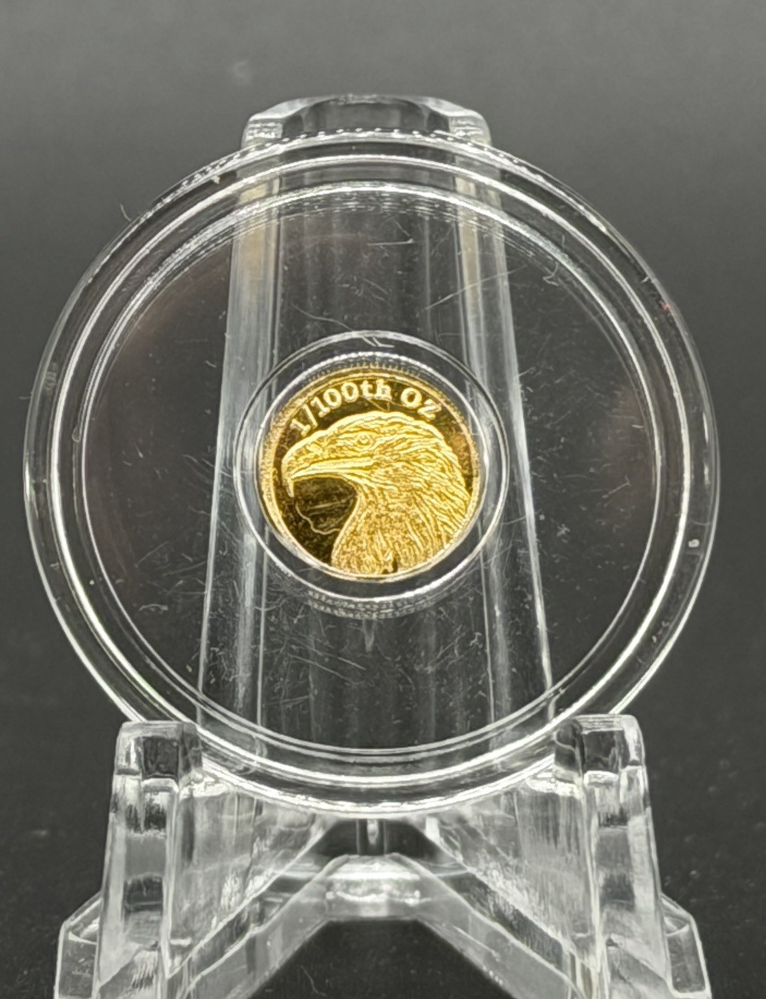 1/100 oz .9999 Fine Gold Round: American Bald Eagle-MPM Monarch Precious Metals