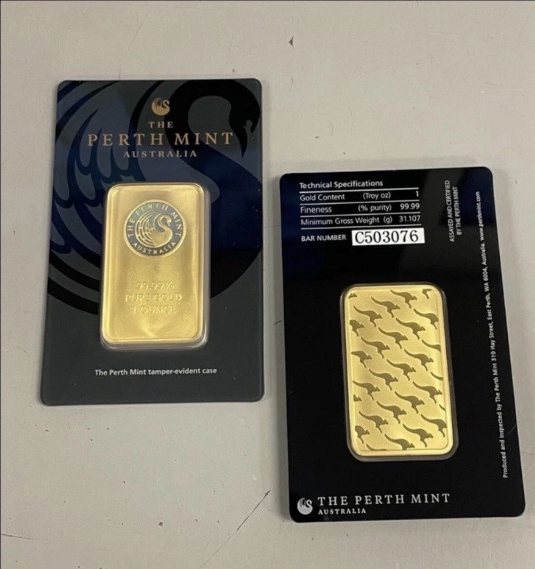 The Perth Mint 1 oz Gold Bar in Assay Tamper-Evident Case, Serial C503076