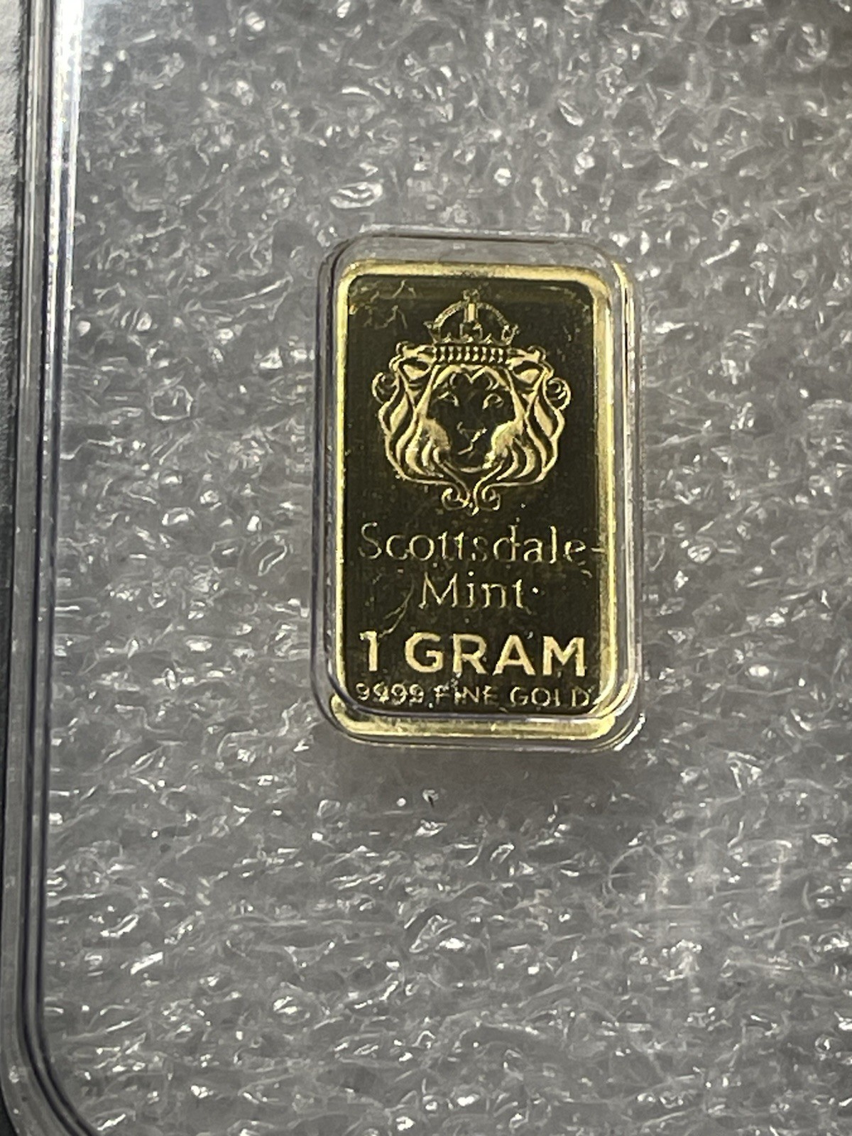 1 Gram Scottsdale Mint .9999 Fine Gold Bar Sealed in Certi-Lock®- Cool Serial #!