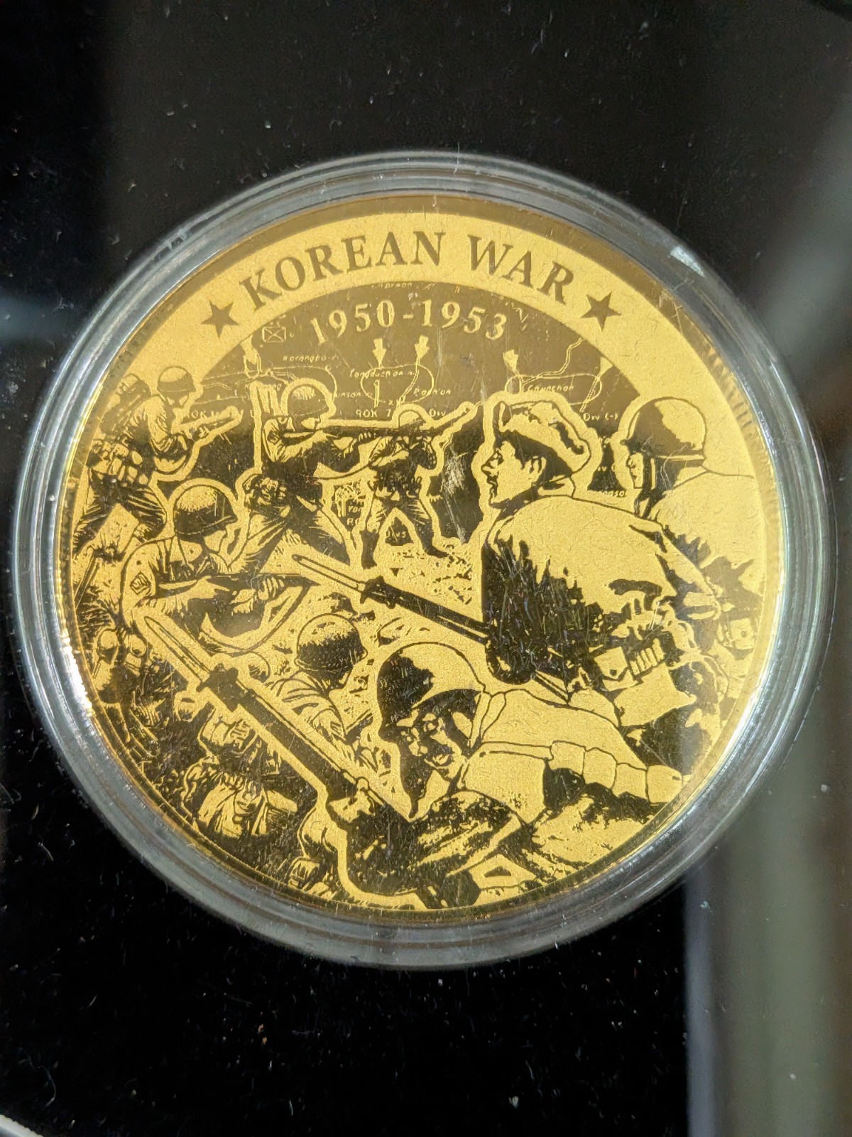 2024 American Mint 99.9% Gold Korean War Military History 1/200oz AGW