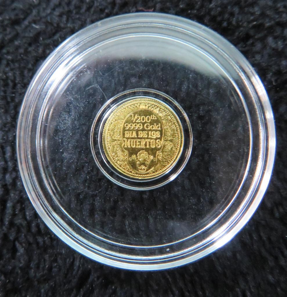 1/200th ounce of .999 Gold *Dia De Los Muertos* in Capsule