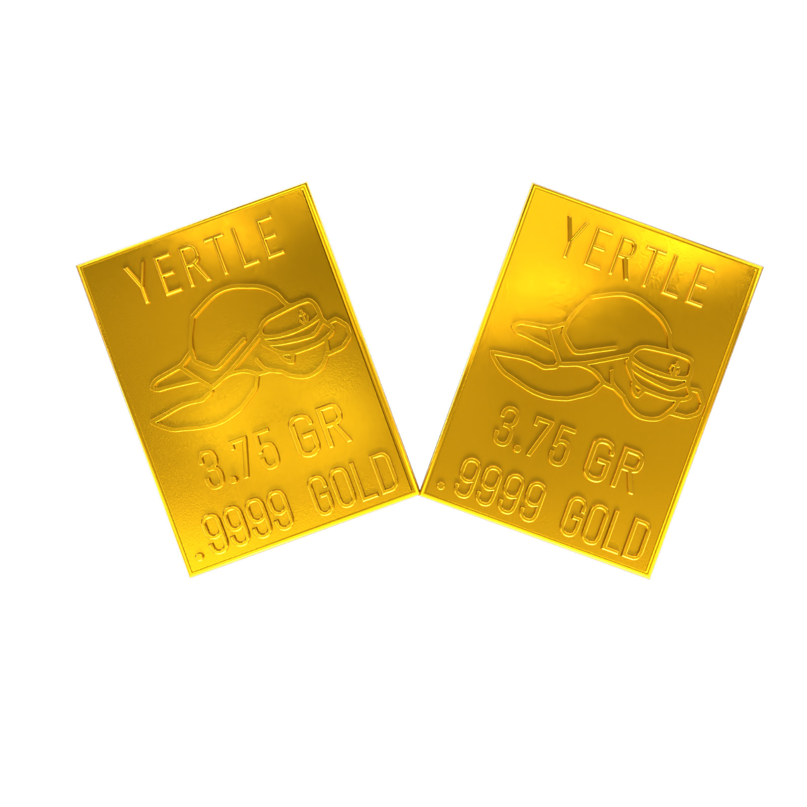 1 Gram Yertle The Turtle Gold Bar GR Bar Gold Bullion Precious Metal .9999 Gold