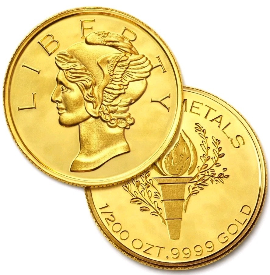 ✨ Mercury Gold Dime – 1/200 oz .9999 Pure Gold Round | Collectible Bullion ✨