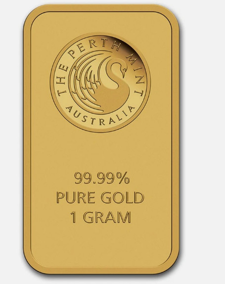 1 gram Gold Bar – The Perth Mint Oriana Design (In Assay)