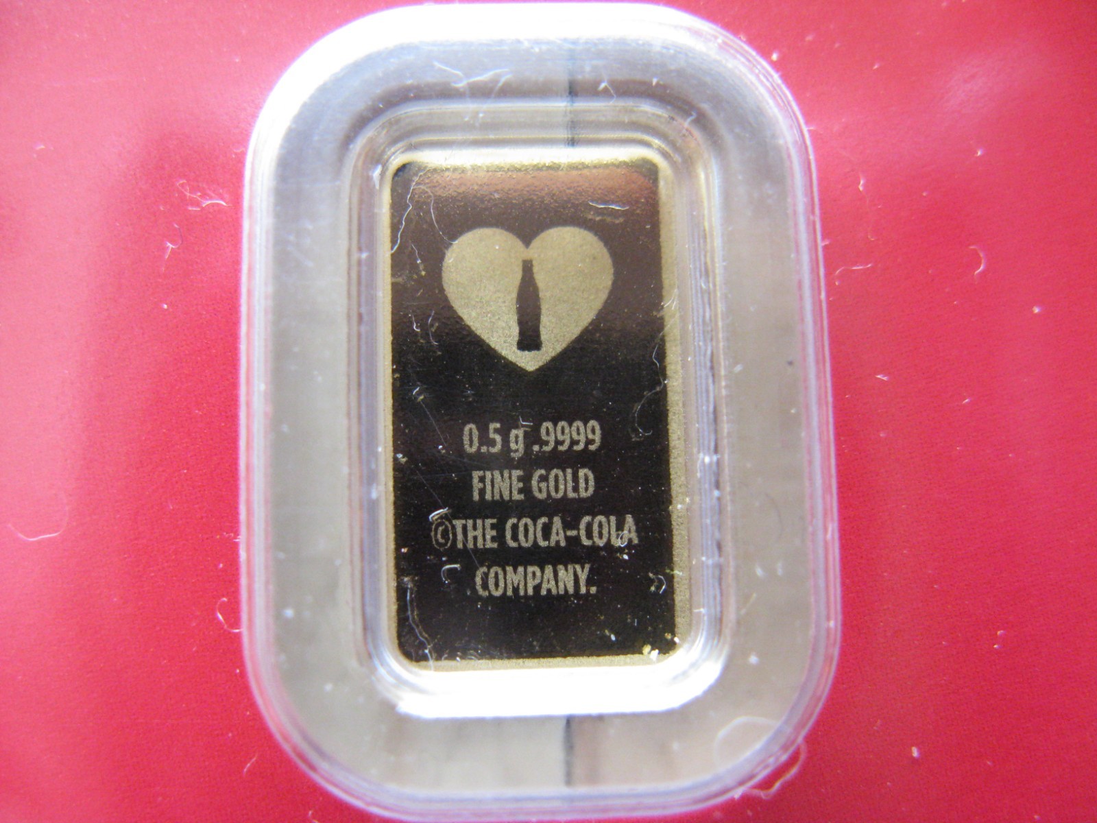 Buy Someone You Love a Coke 0.5 gram 1/2 g .999 Gold Bar Coca-Cola SEALED