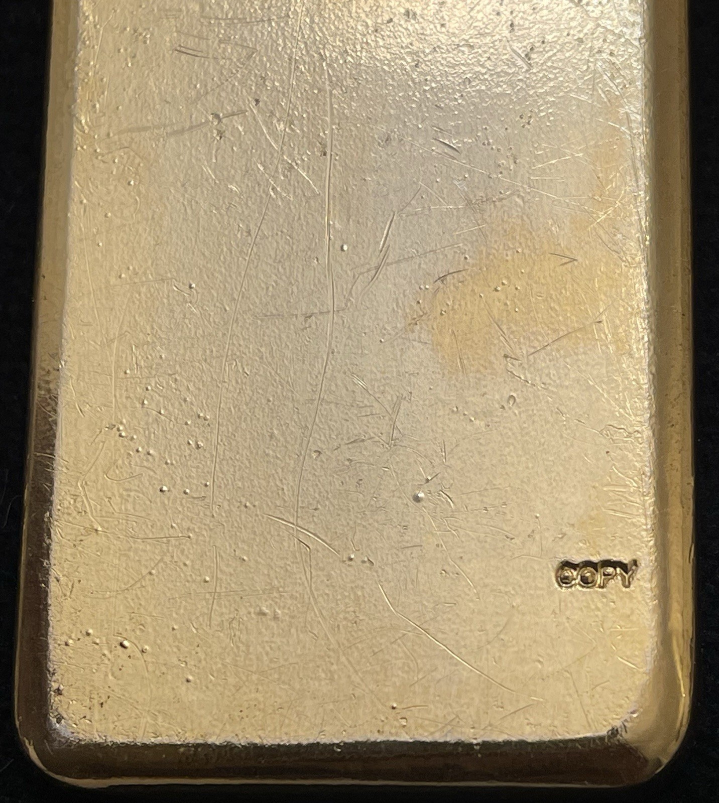 Faux 1 Kilo Gold Bar~For Prop~Display Ect (Actual Weight 256 Grams)