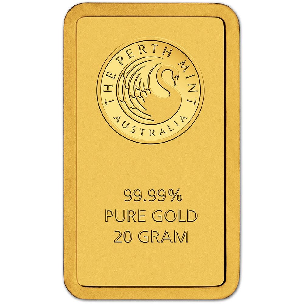 20 gram Gold Bar – Perth Mint – 99.99 Fine in Assay