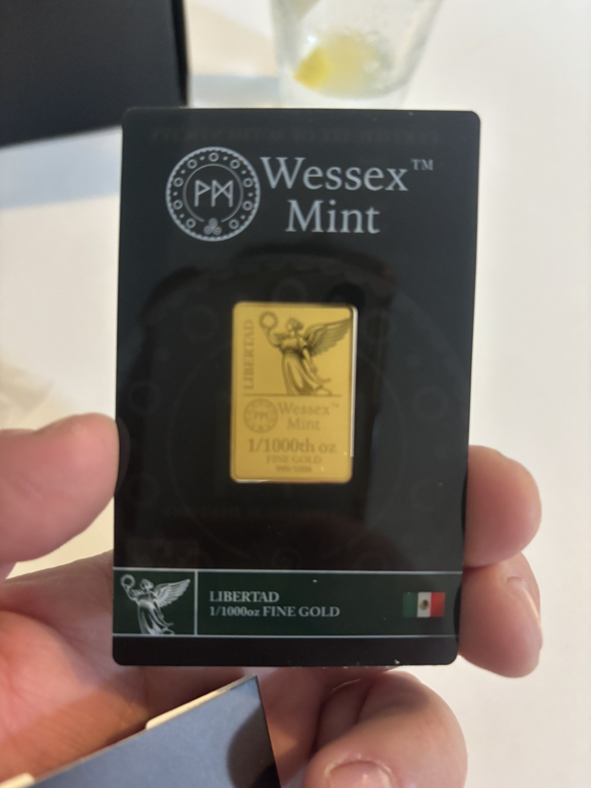 New Wessex Mint 1/1000th oz 0.0311g Libertad Gold Bullion Bar