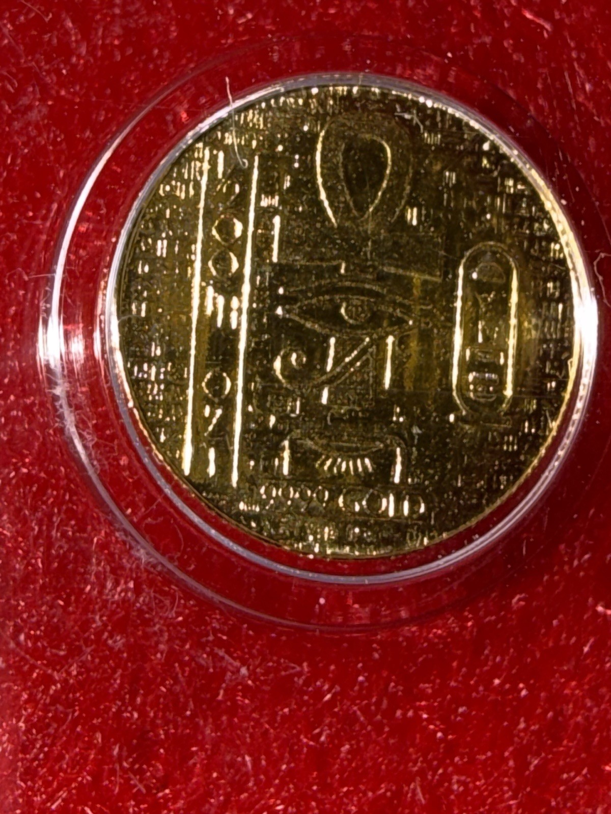 Egyptian Scarab 1/200th Oz Gold Round