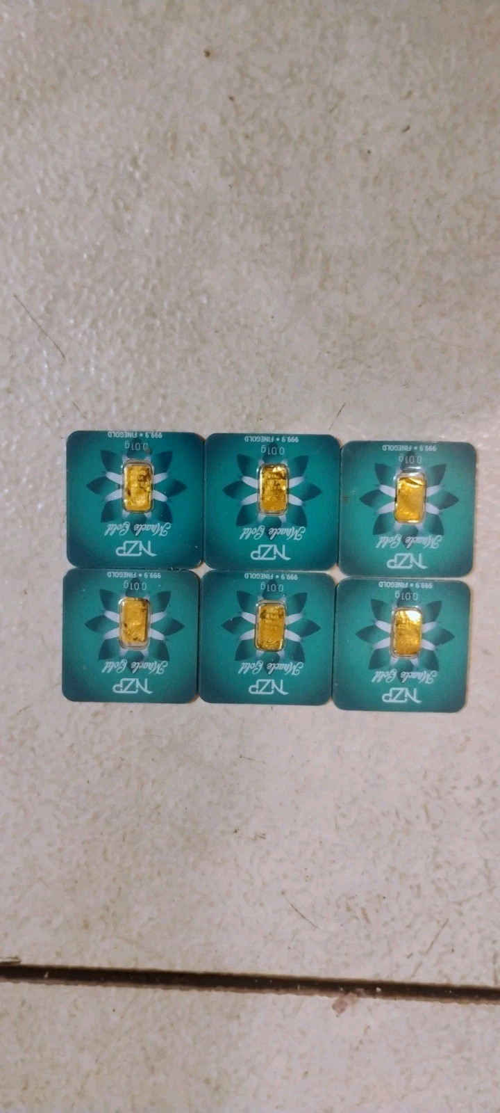 .01 Gram 999.9% 24 karat solid gold. sigma verified. Special hologram.