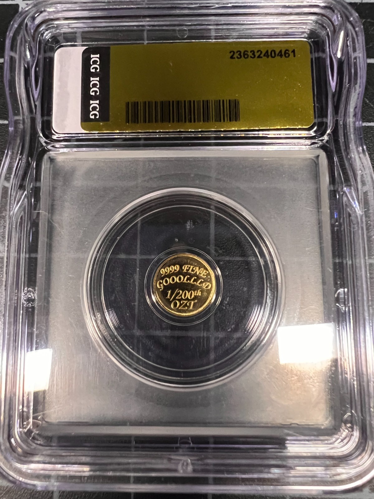 The Coin Shack TCS .9999 Fine Gold 1/200 oz – ICG Graded MS70