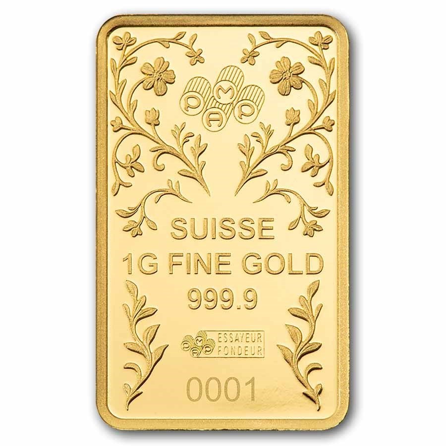 1 gram Gold Bar – PAMP Suisse Una & The Lion (In Assay w/ Sleeve) IN STOCK