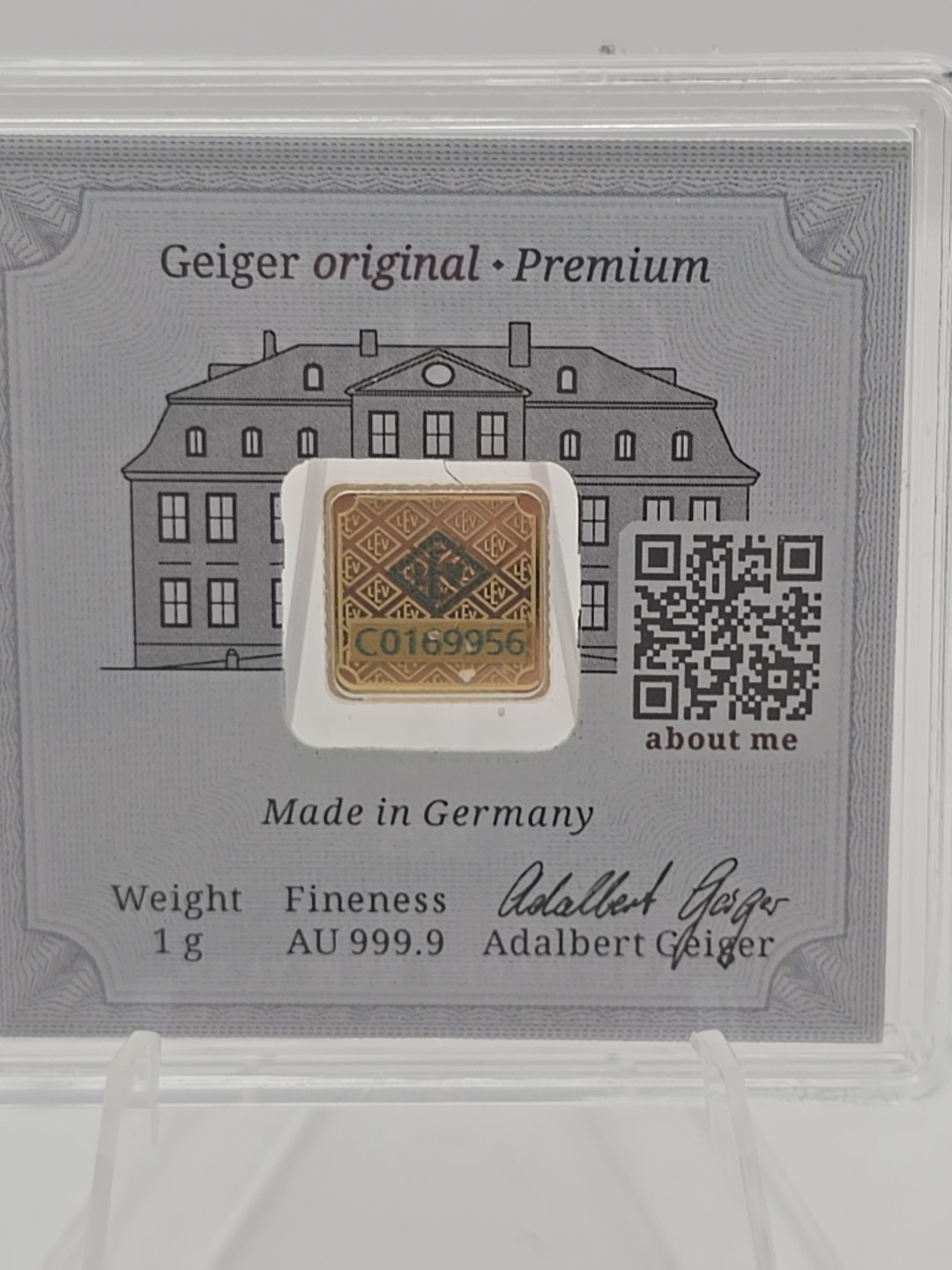 Geiger 1 gram .9999 Gold Bar 2025 MERRY CHRISTMAS & HAPPY NEW YEAR Sealed Assay