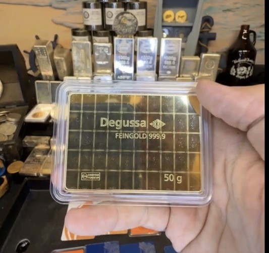 Rare 1 Gram .9999 Degussa Feingold Gold Bar No Longer Produced German Gold Bar!