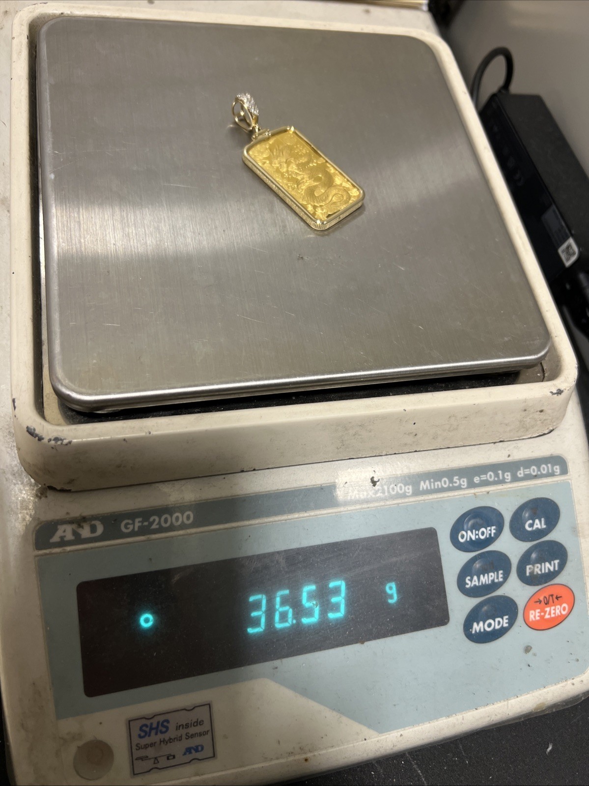 Pamp Good Luck Dragon 24K, 1 TROY OUNCE GOLD BAR & FREE WITH PURCHASE 14k BEZEL!