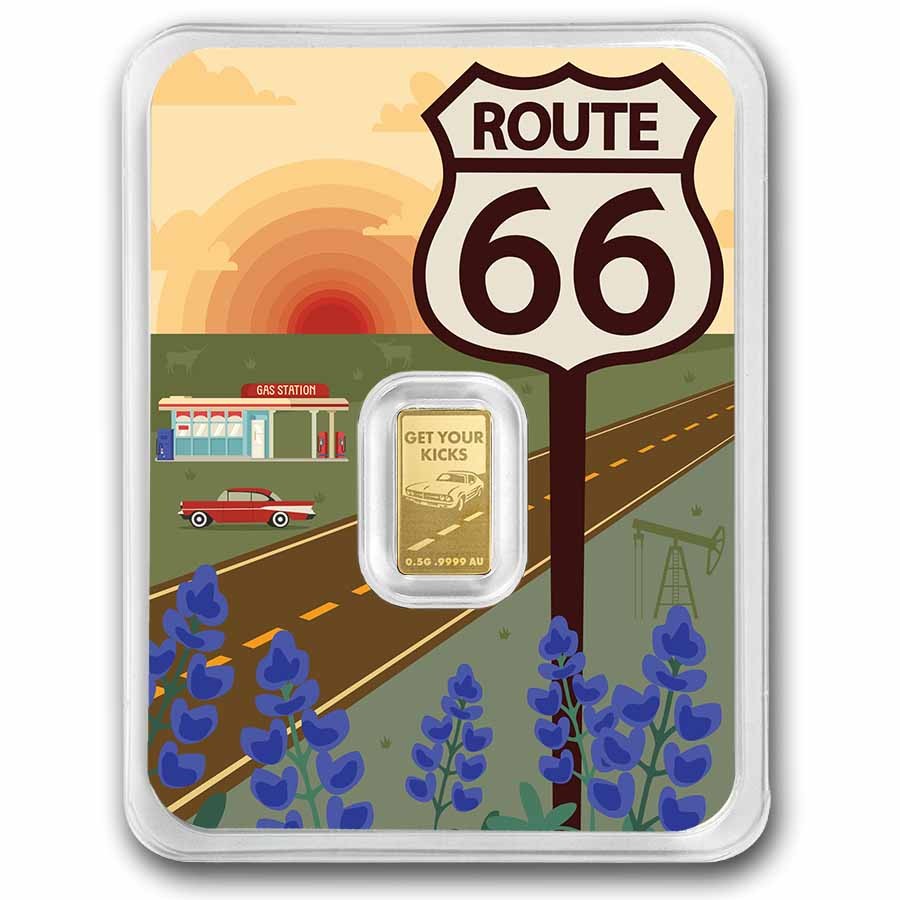 1/2 gram Gold Bar – Route 66 (Texas TEP)