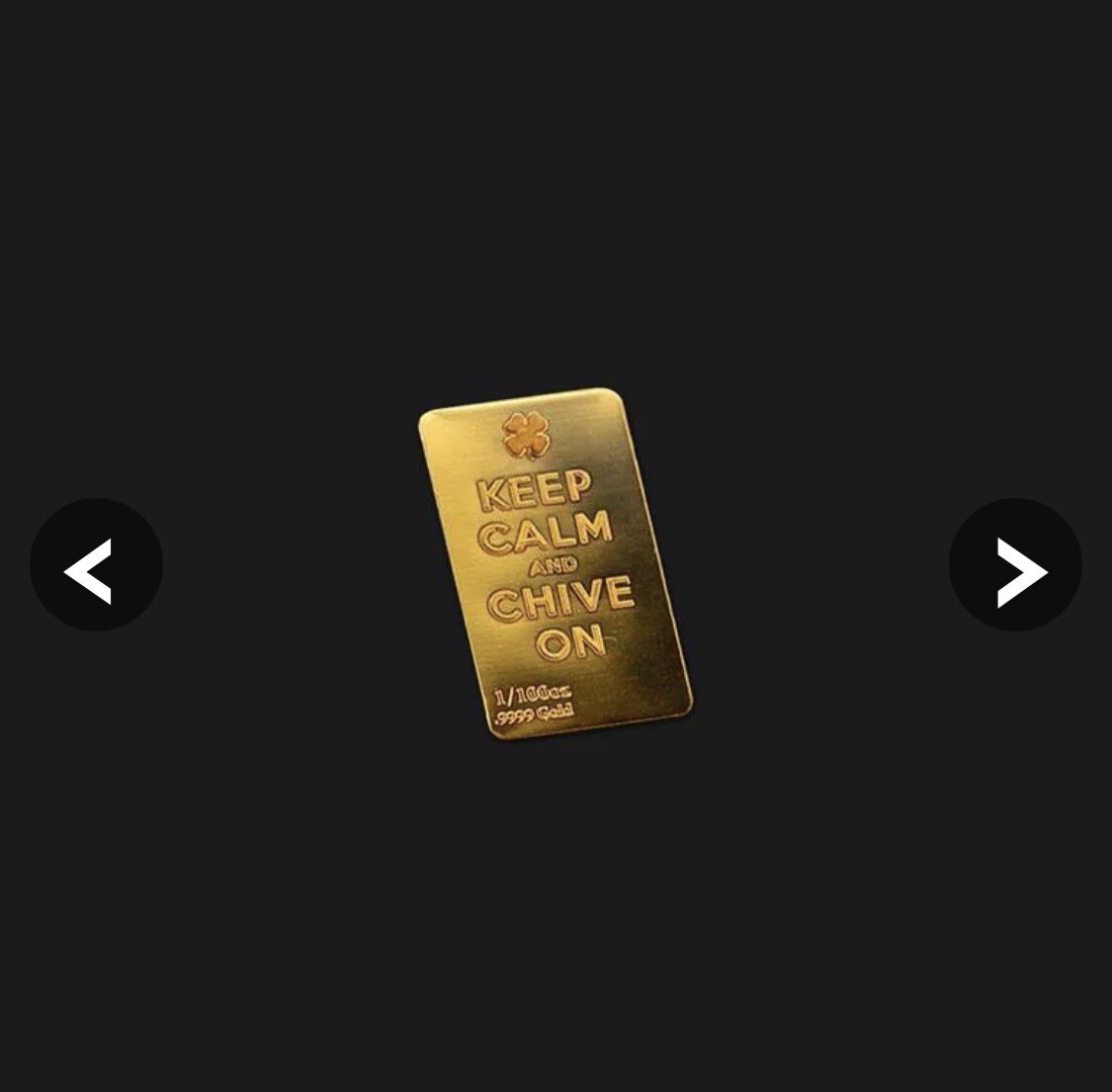 The CHIVE | Shamrock Gold Bar | 1/100th Oz Gold Bar | SOLD OUT