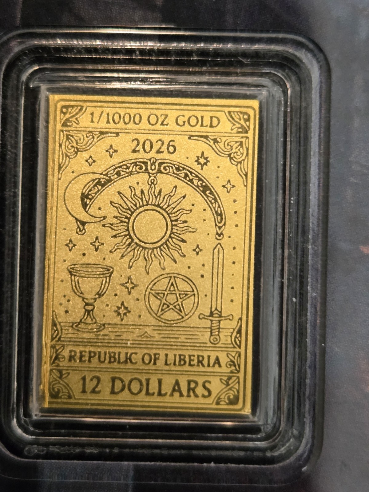 2026 Liberia The Magician 1/1000oz 9999 Pure GOLD Coin in Themed Card