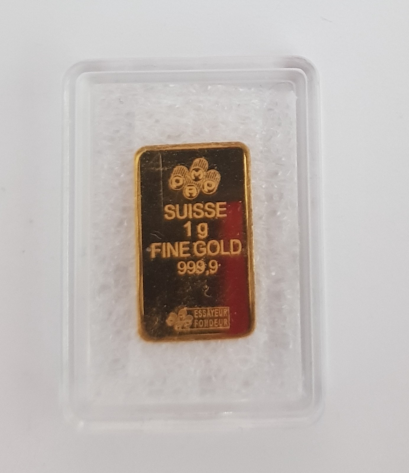 24ct Gold 1g SUISSE Bar .999 Fine