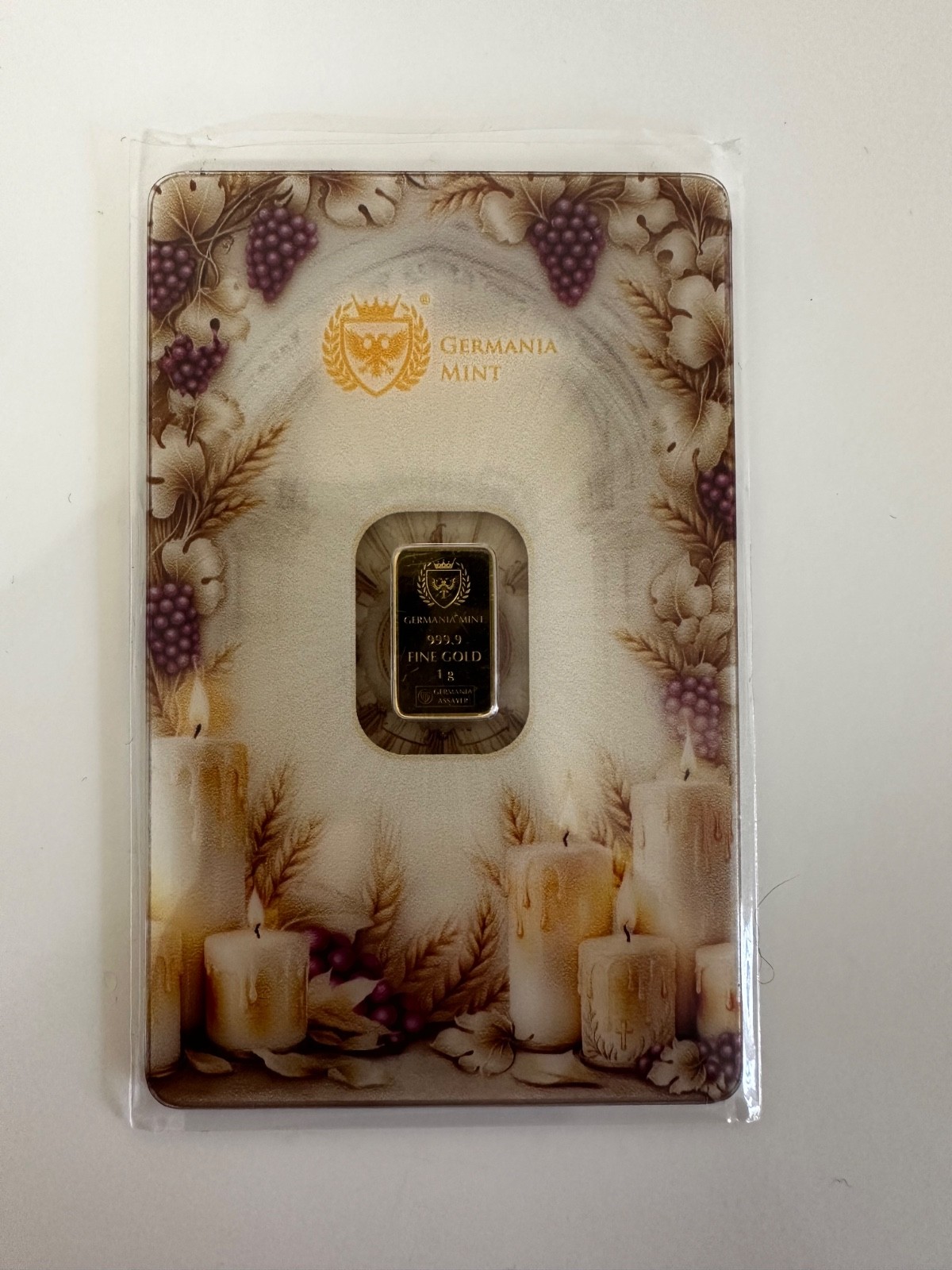 Germania Mint Holy Communion 1g Gold Bar .999 Fine Gold Bullion