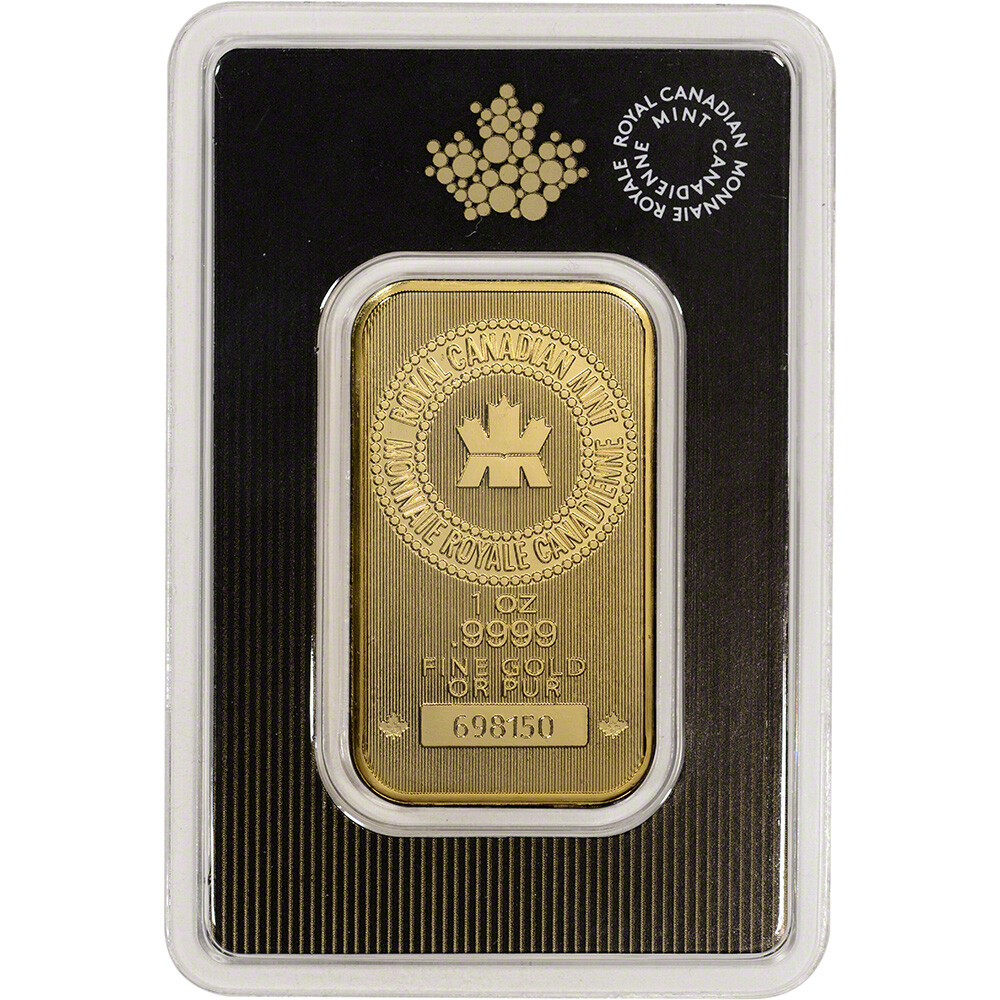 1 oz. Gold Bar – Royal Canadian Mint (RCM) – .9999 Fine in Assay