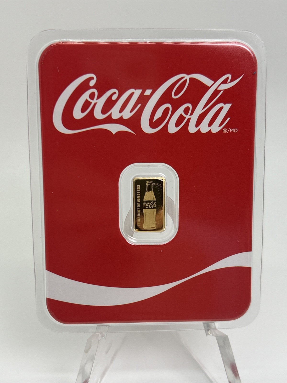 .5 Gram Coca-Cola Gold Bar In Assay .5 Gram Gold Bar! Beautiful!