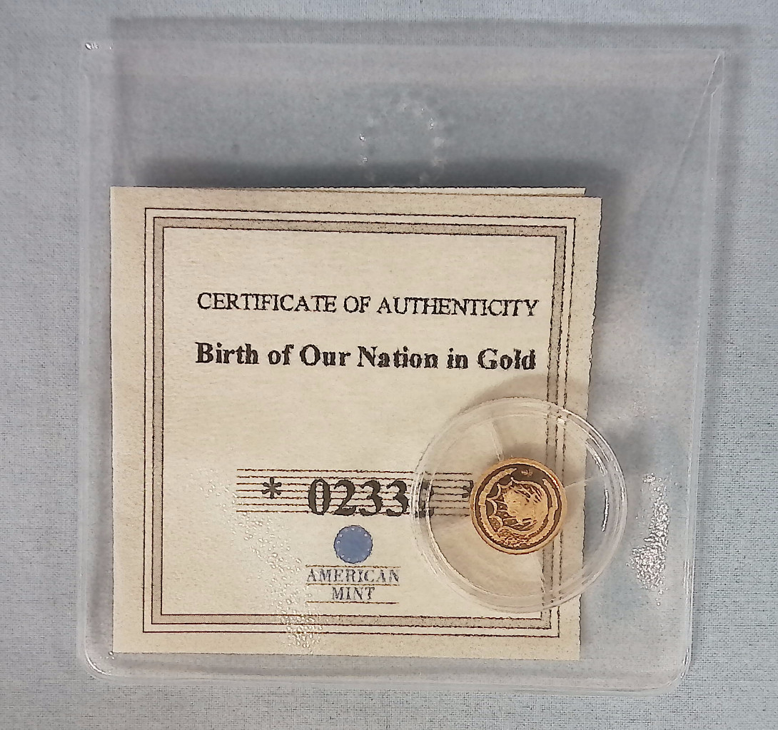2009 American Mint Birth of Our Nation in Gold Mayflower 585 Gold 14k 0.5 Grams