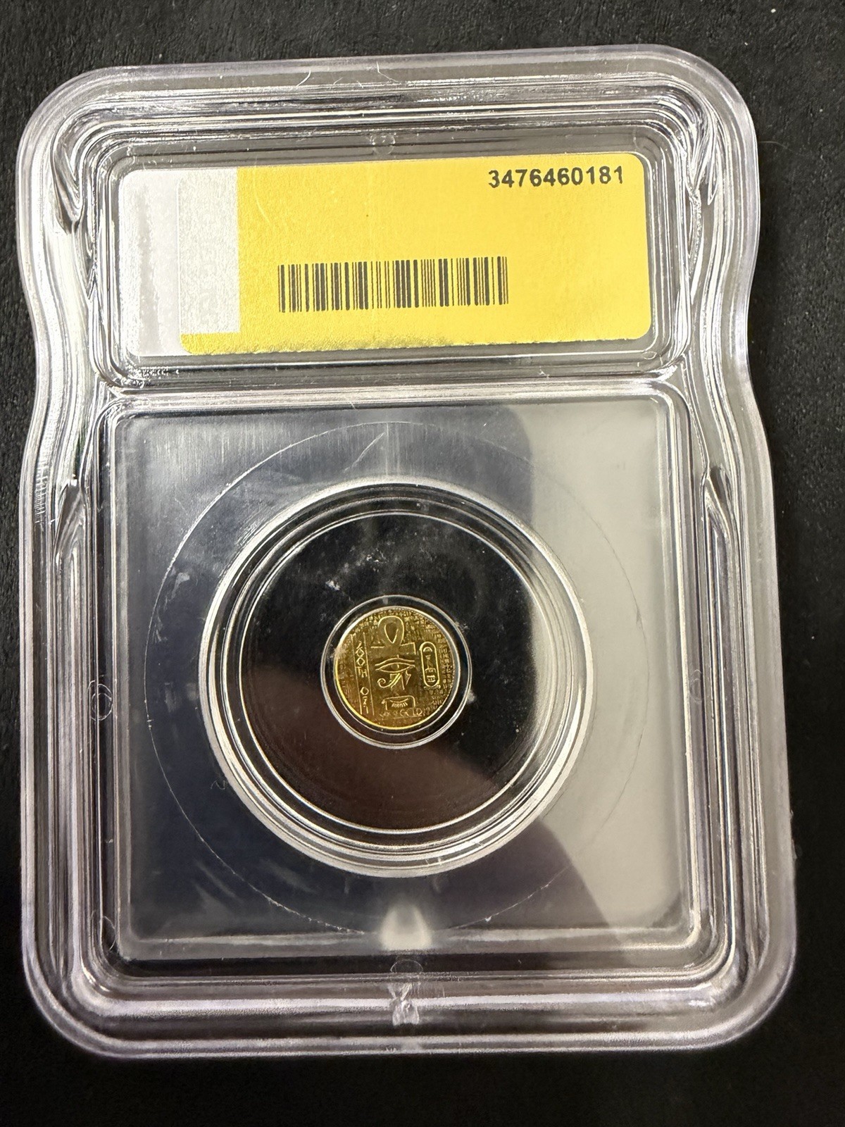 ICG MS70 Egyptian King Tut Gold Round 1/200 oz Gold Composition Round