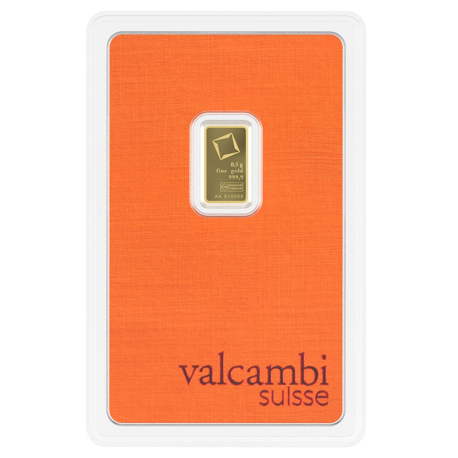 .5 gram Gold Bar – Valcambi Suisse – 999.9 Fine in Assay