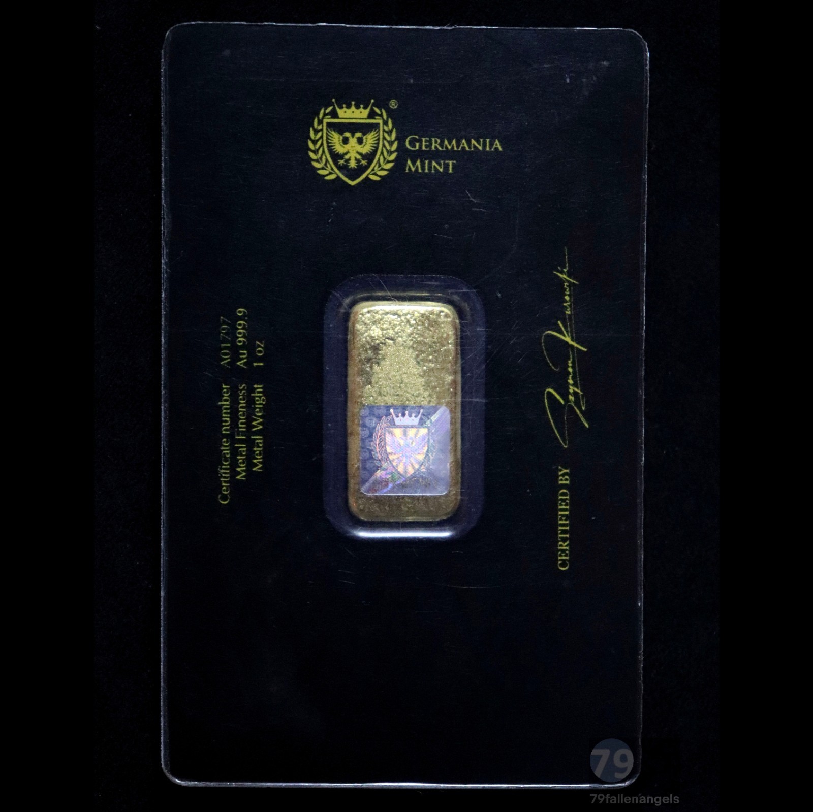 Germania Mint Cast Gold 1 oz Bar .9999 (Sealed In Assay)