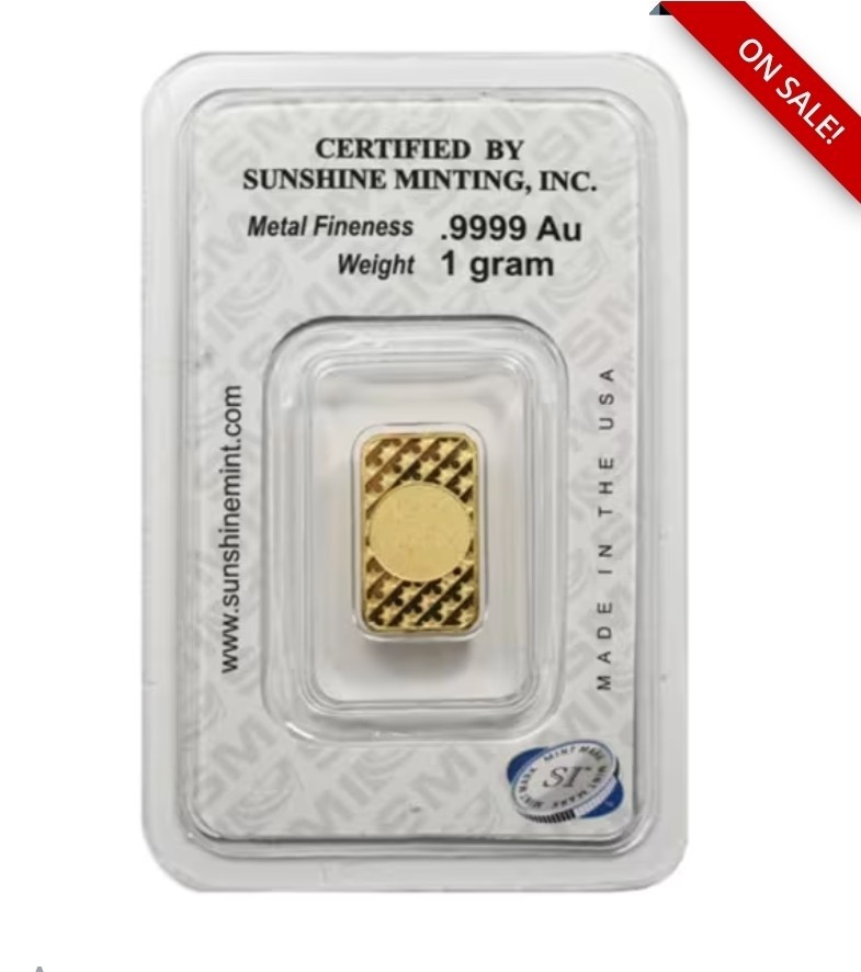 Sunshine Gold Eagle Bar New w/ Assay, .9999 Pure MintMark SI Bullion