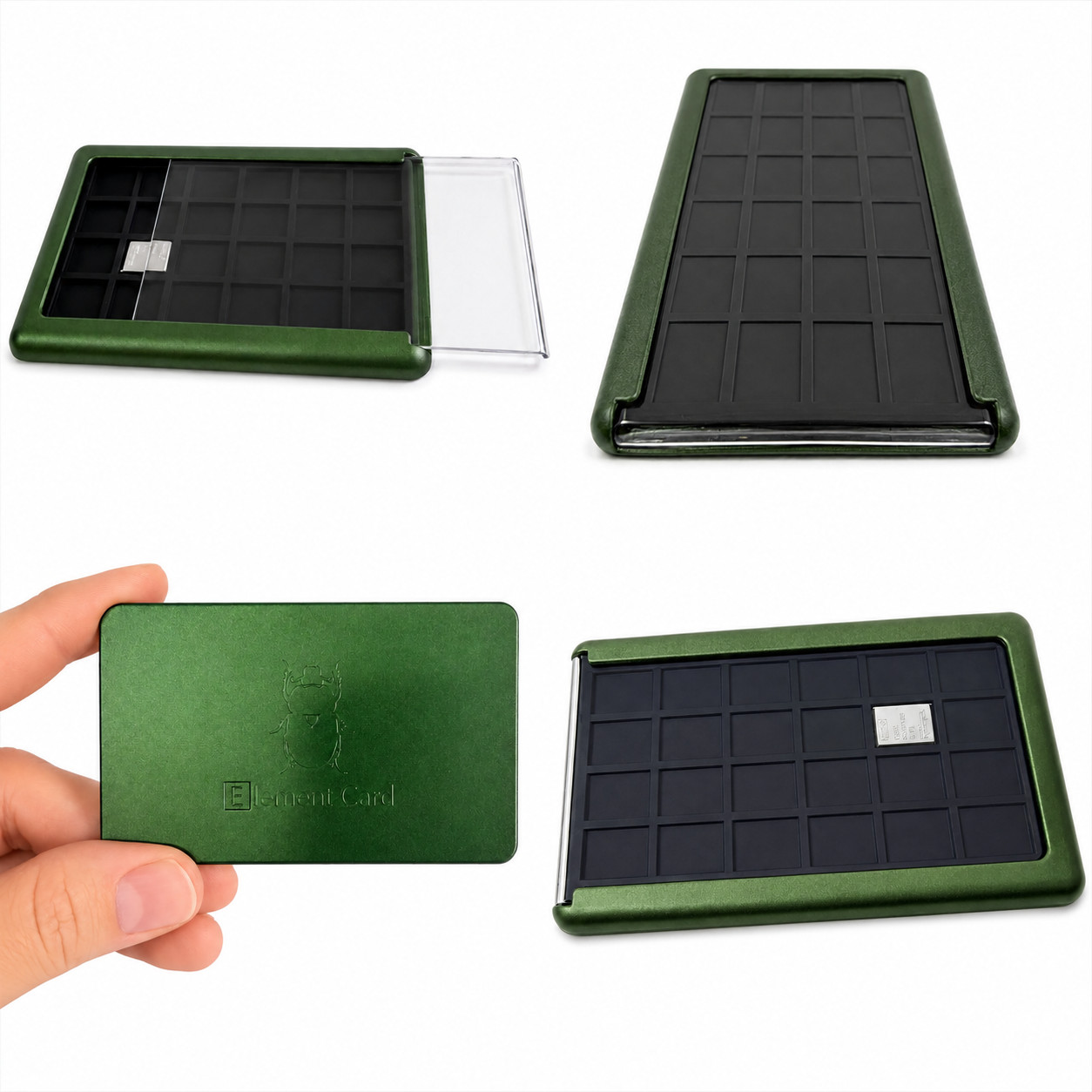 Element Card with 1g Silver Valcambi Combibar Bullion Wallet Bar Case PAMP APMEX