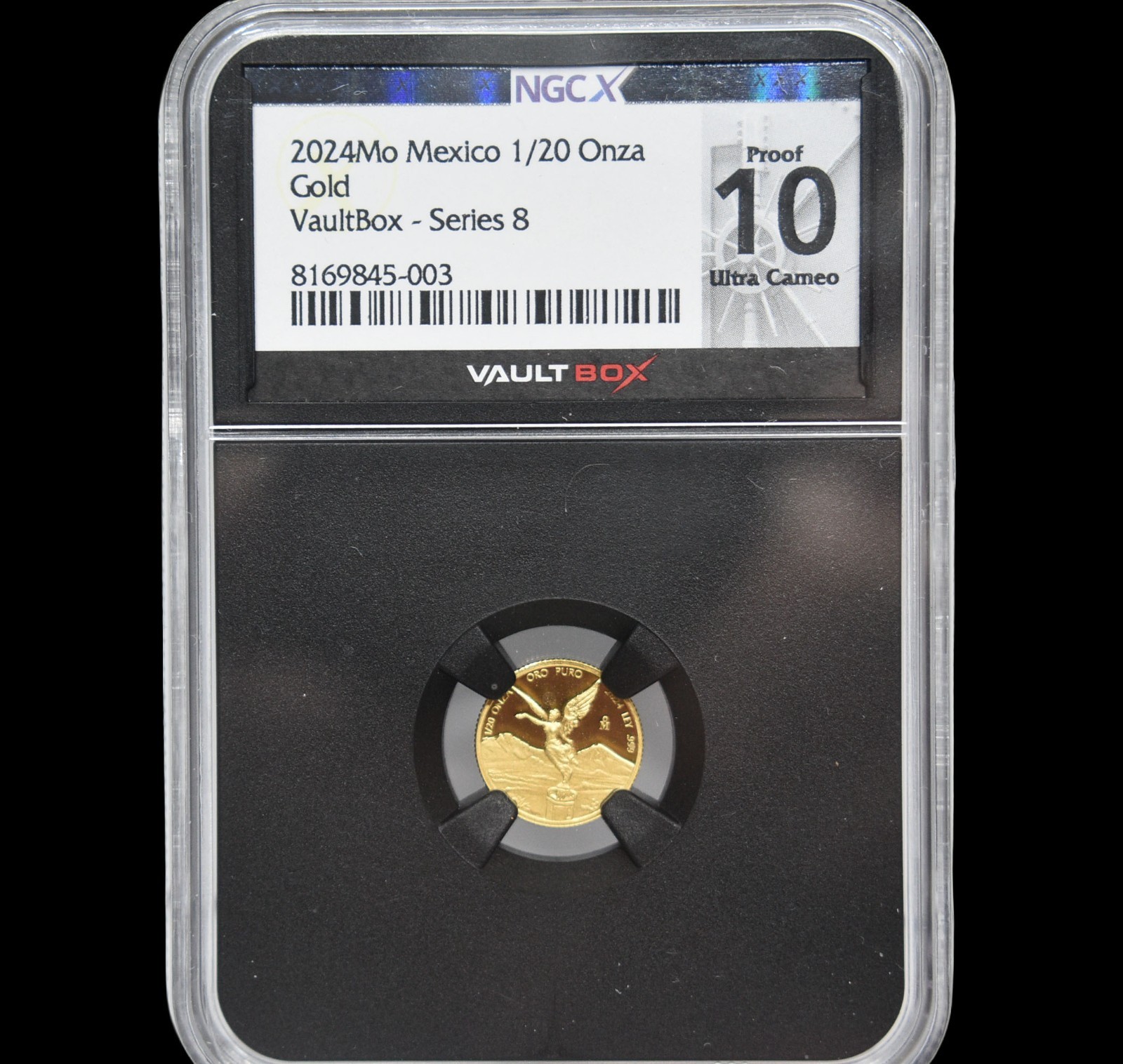 2024Mo Mexico 1/20oz Gold Bullion NGC Proof 10 Ultra Cameo #8169845-003